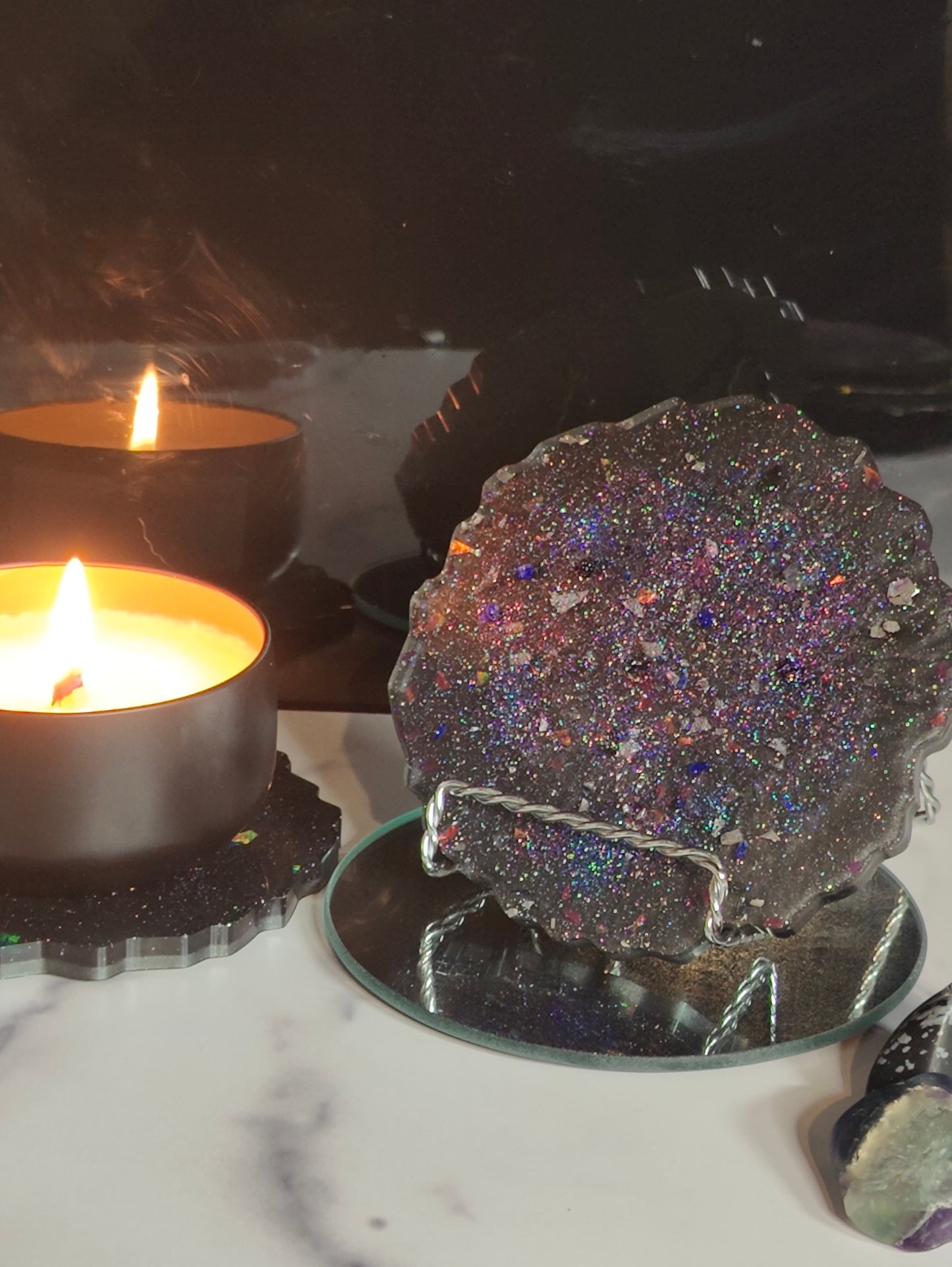 Nebula Candle Coasters