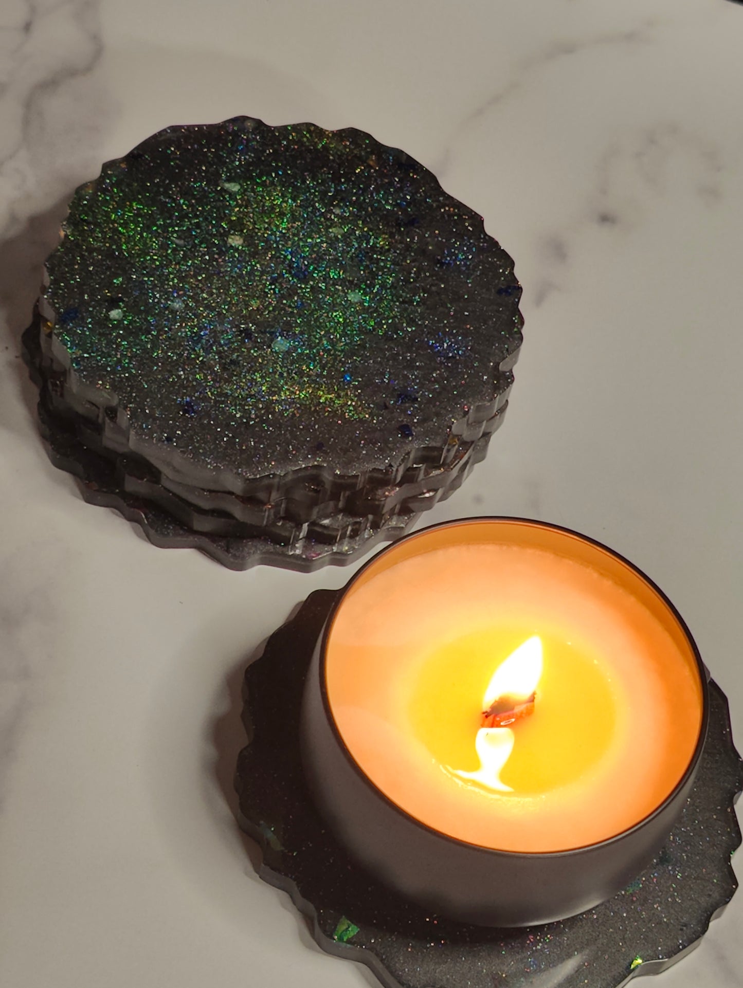 Nebula Candle Coasters